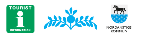 Logotyper - Turistinformation, Nordanstigs kommun och illustration av Delsbosöm.