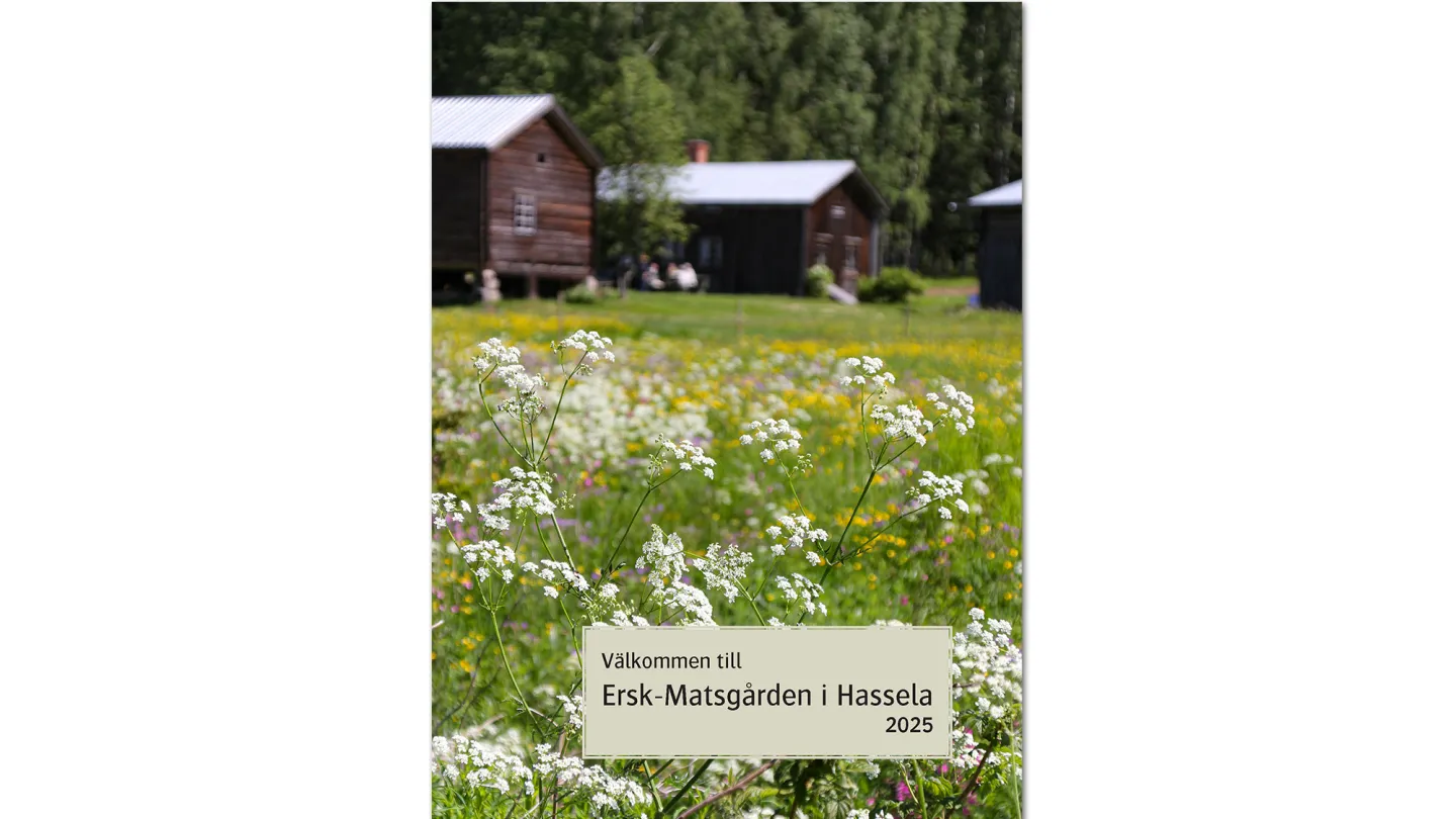 Färgbild - framsida av broschyr Ersk-Matsgården 2025.
