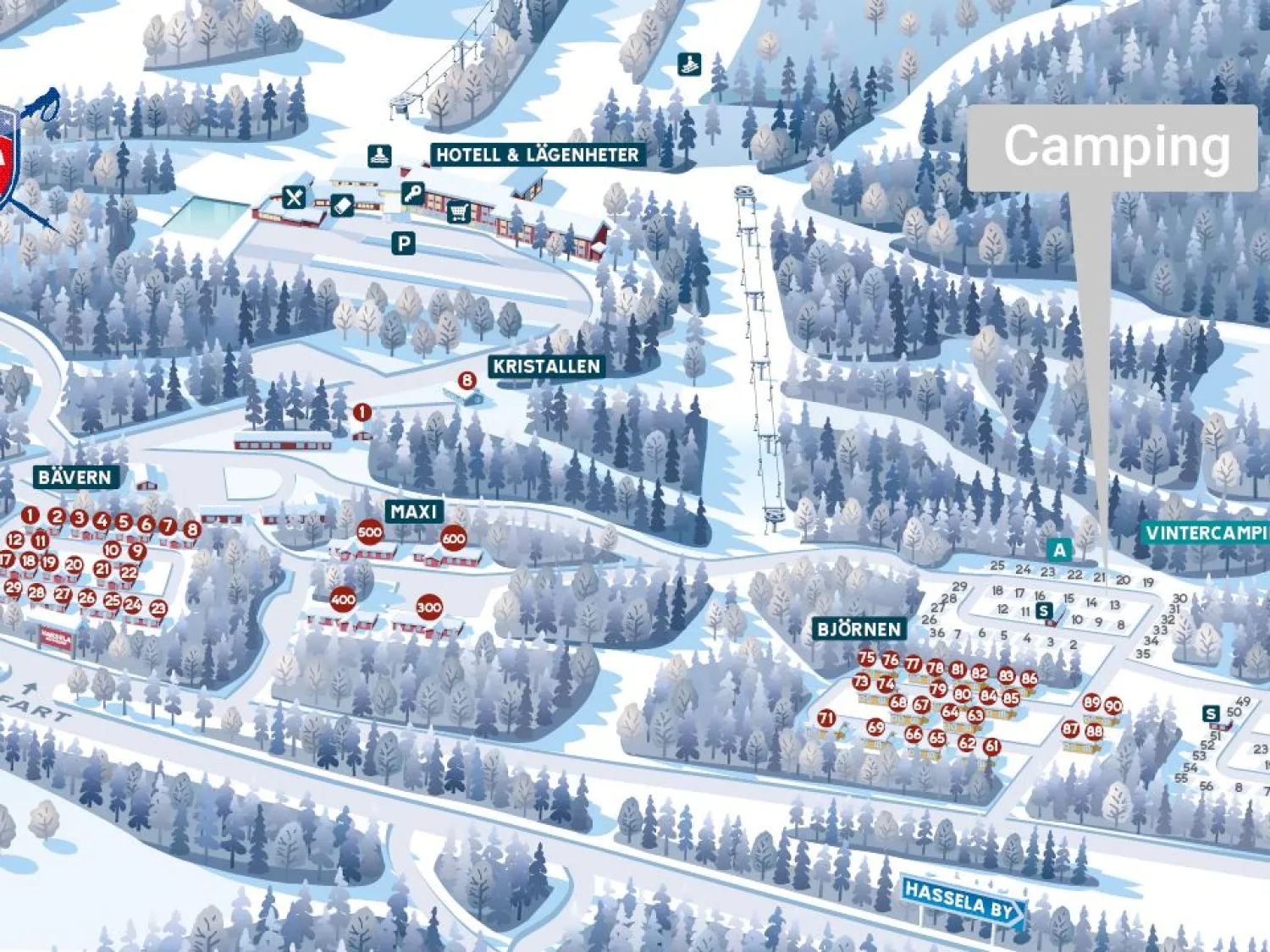 Hassela Ski Resort - winter camping