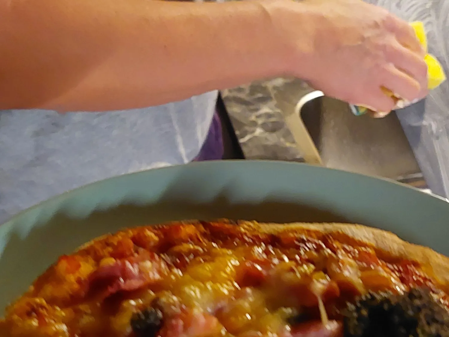 Nygräddad pizza