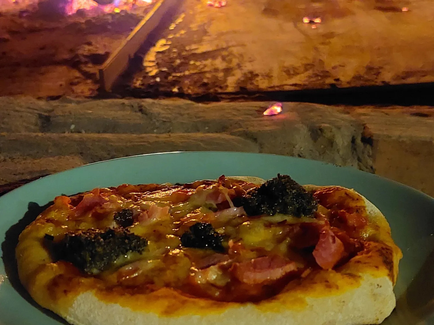 Nygräddad pizza