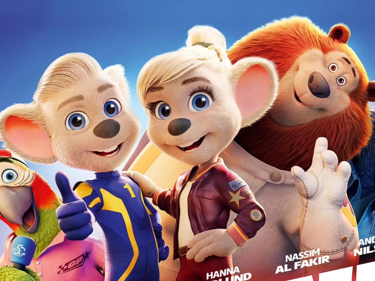 Animerad färgbild - karaktärer i en animerad barnfilm.