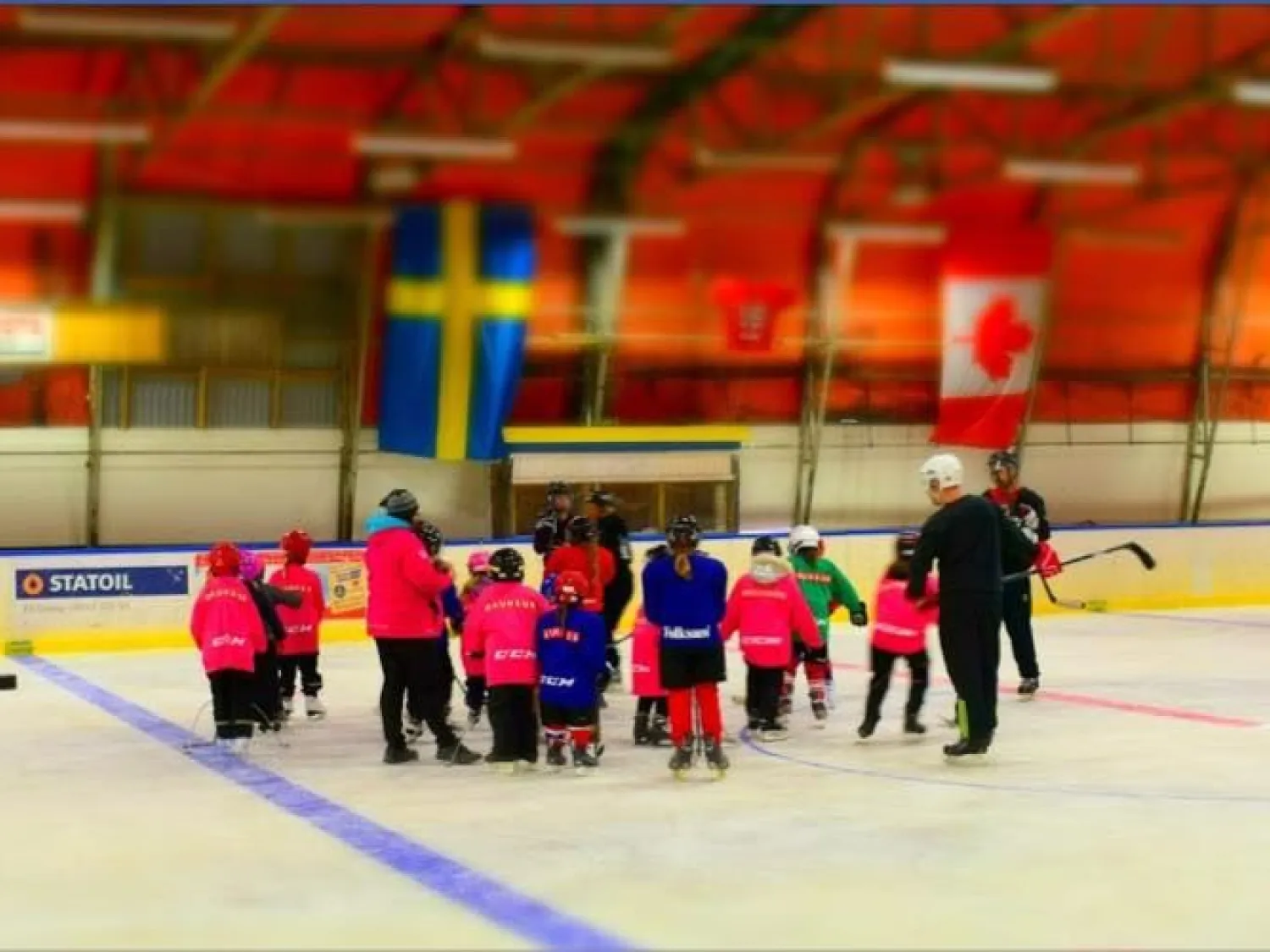 Gällsta IK children skationg in the ice rink