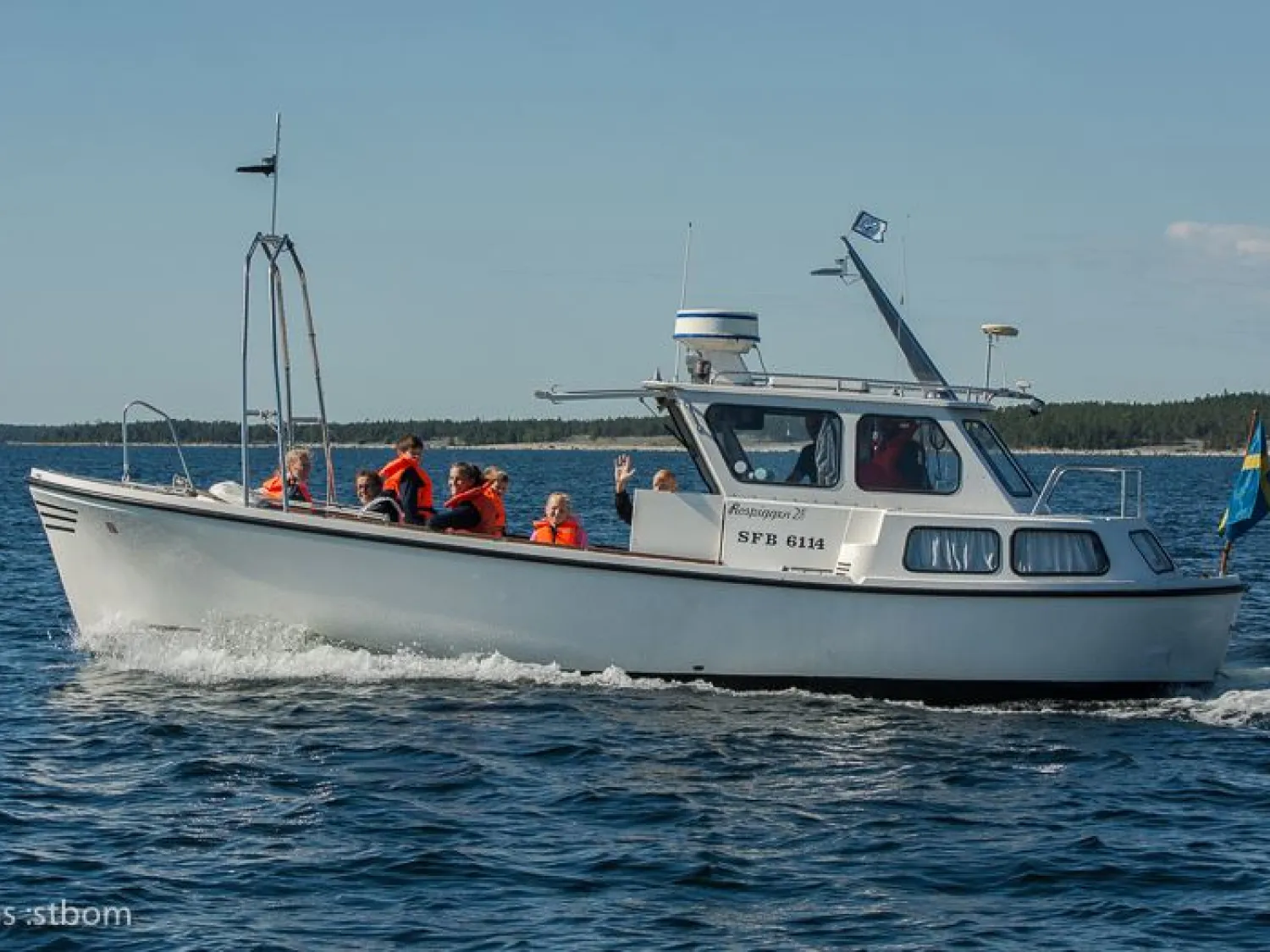Båtturer, kusten, Hälsingland, Hans Östbom, Sörfjärden, Gran