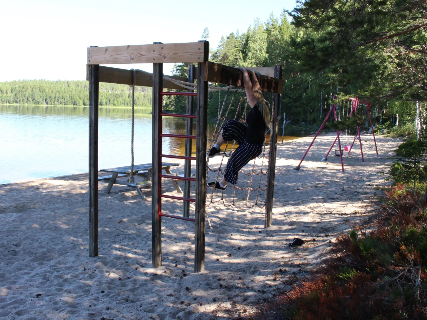 Lekställning på Bjärtsjön