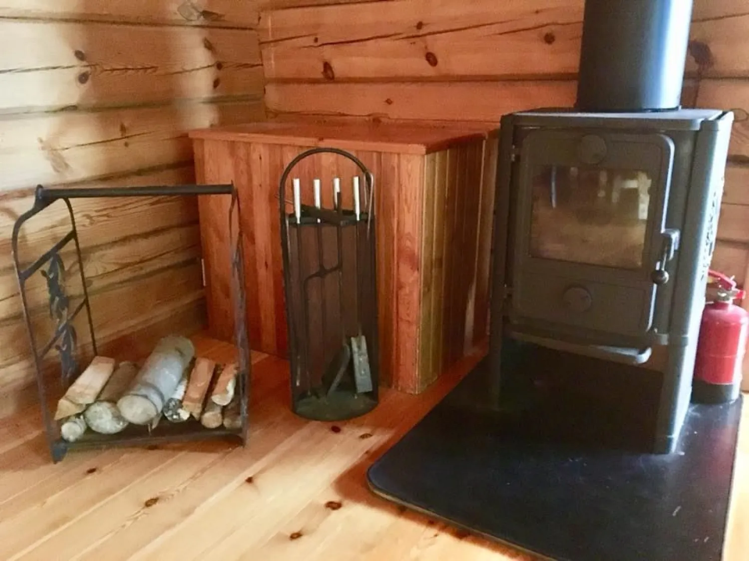 Vedeldad kamin