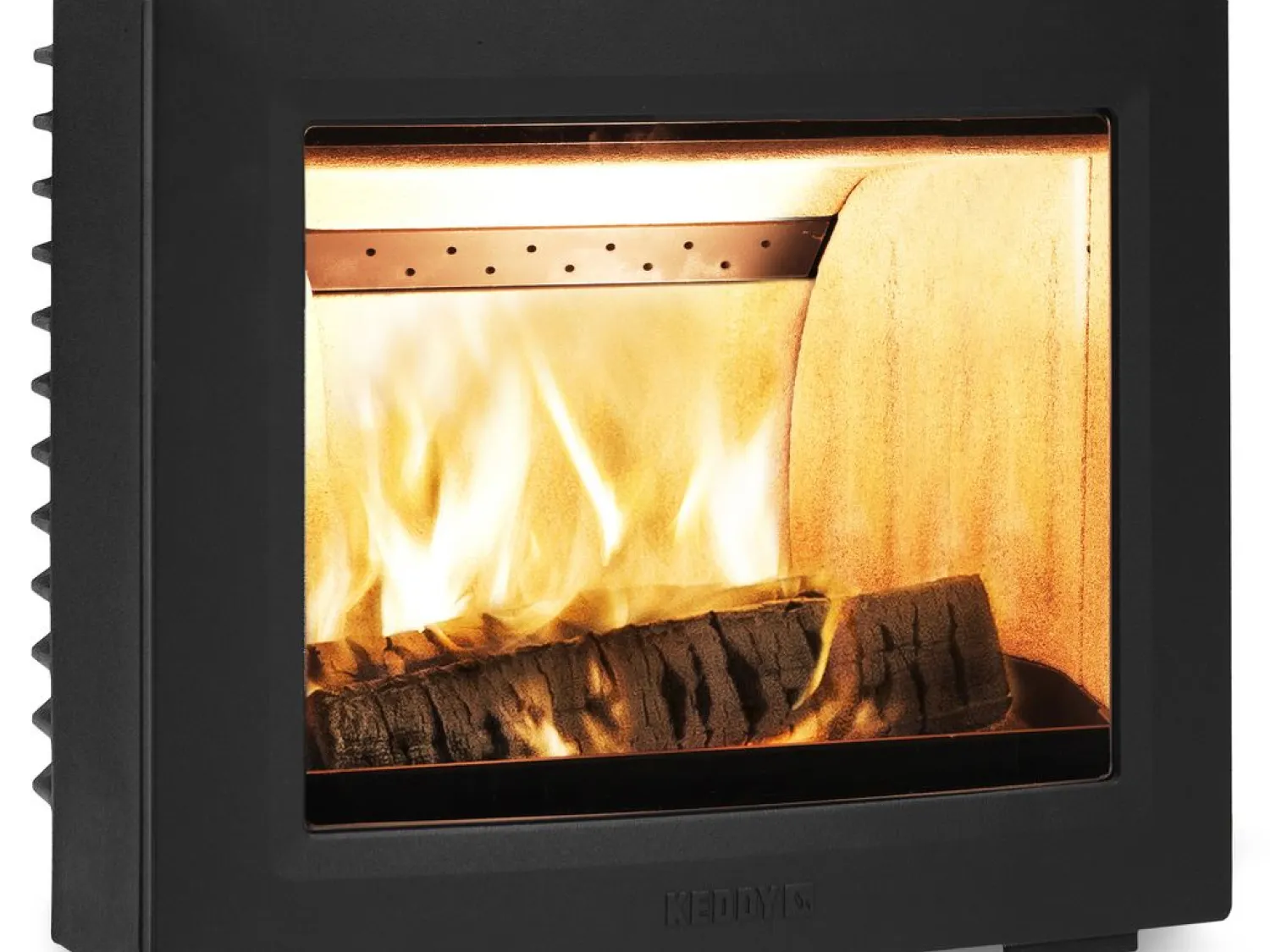 Färgbild - en kamin i närbild