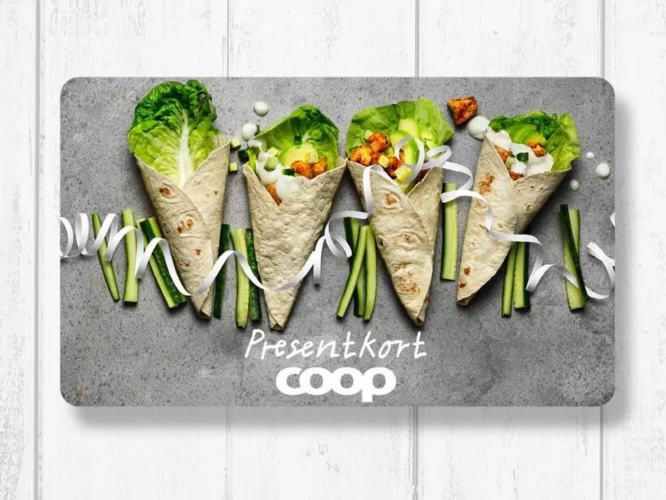 Colour picture - of tapa wraps on grey background. White text on top of picture