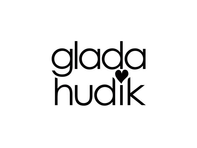 Svartvit logotype Glada Hudik