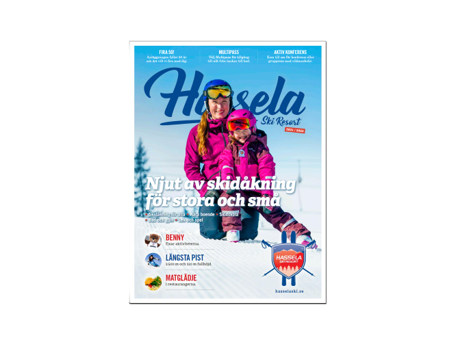 Framsida av broschyr Hassela Ski Resort