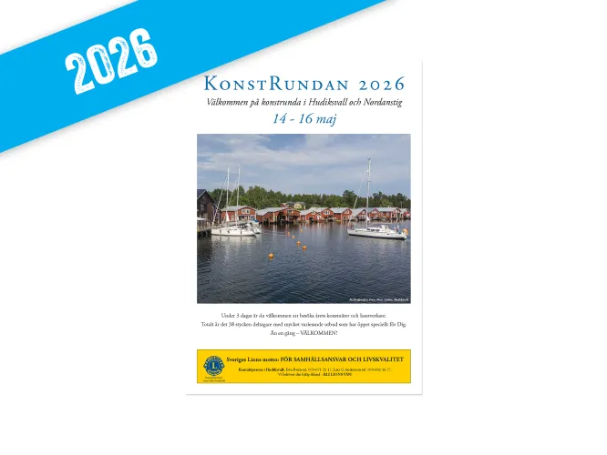 Färgbild - framsidan av broschyr Konstrundan 2026