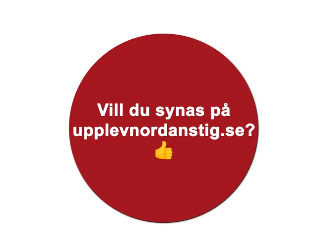Färgillustration - röd cirkel på vit bakgrund. Vit text inuti cirkeln.