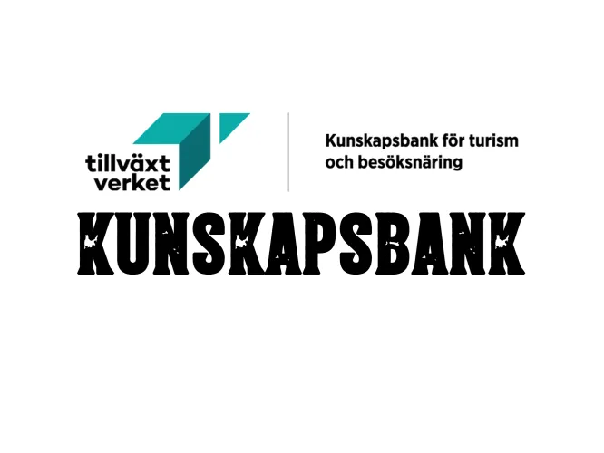 Färgbild - logotype för Tillväxtverket och text Kunskapsbank