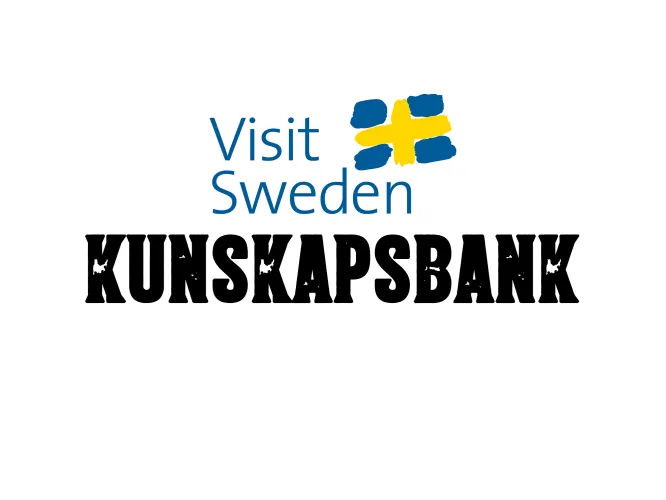 Logotype Visit Sweden med text: kunskapsbank